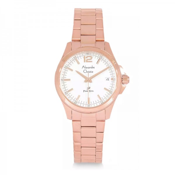 Alexandre Christie AC 1031 RoseGold White Steel LDBRGSL